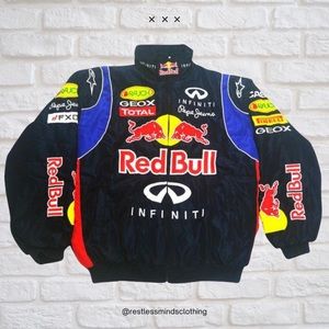 *EMBROIDERED*

Red Bull F1 Racing Jacket, Varsity Jacket Unisex Streetwear